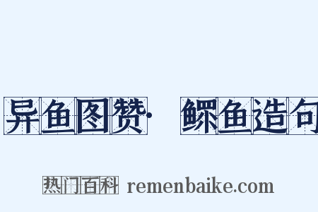 异鱼图赞·鳏鱼造句是什么意思的图片